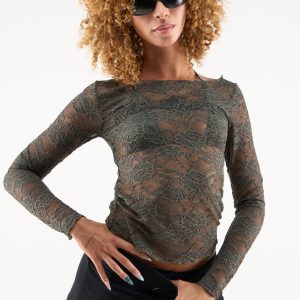 New Lace Dark Green longsleeve