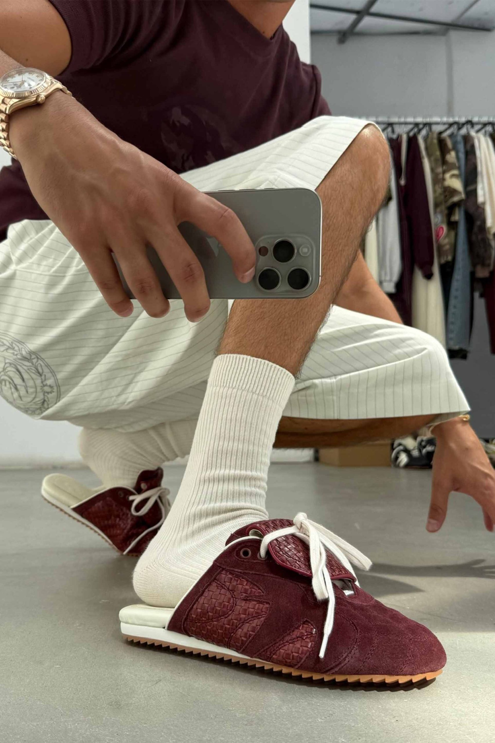 Iconic Mule Red Wine Sneaker - Image 10