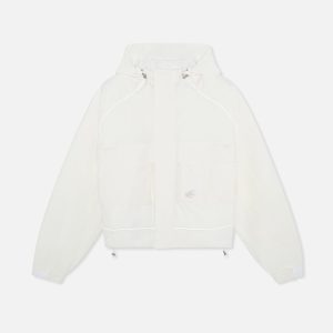 Essential White Windbreaker