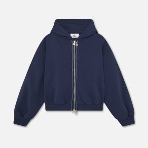 Steel Navy Zipper