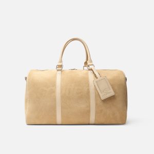 Suede Ecru Duffle Bag