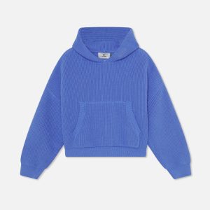 Bawdy Royal Blue Knit Hoodie