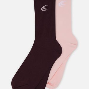 Iconic Pink & Burgundy Socks