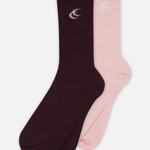 Iconic Pink & Burgundy Socks