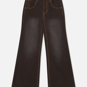 Corduroy Flared Brown Pants