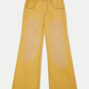 Corduroy Flared Yellow Pants