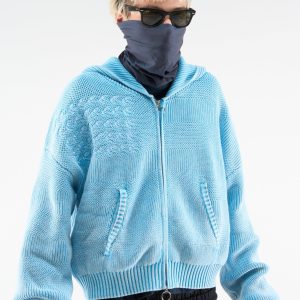 Nowhere Blue Knit Zipper