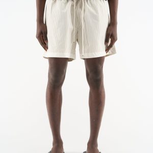 Pinstripe White Swimpants