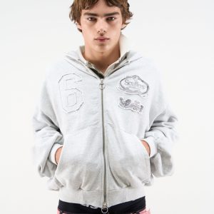 Jam Grey Melange Zipper
