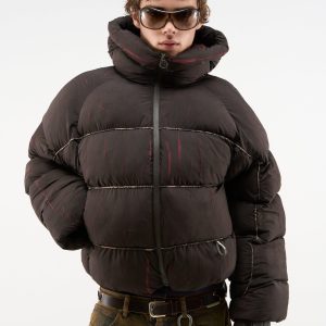 Marble Brown Puffer Jacket