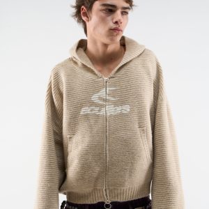 Roots Ecru Knit Zipper