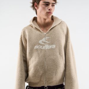 Roots Ecru Knit Zipper