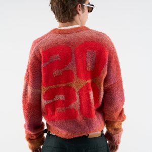 Quarter Red Zipper Knit