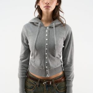 Route Light Grey Knit Zipper