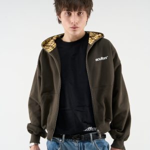 Gothic Dark Green Zipper