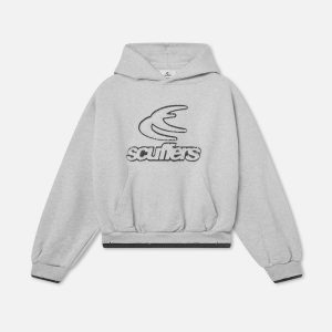 Double Light Grey Hoodie