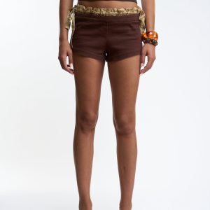Selena Brown Mini Shorts