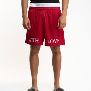 Withlove Red Mesh Shorts