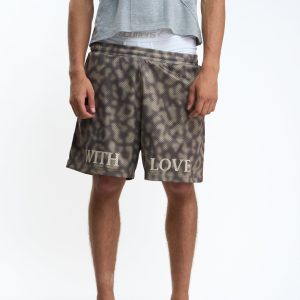 Withlove Leopard Mesh Shorts