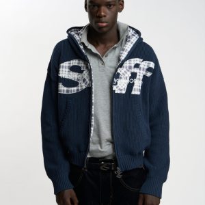Brooks Navy Zipper Knit
