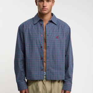 Bromantical Navy Checkered Shirt