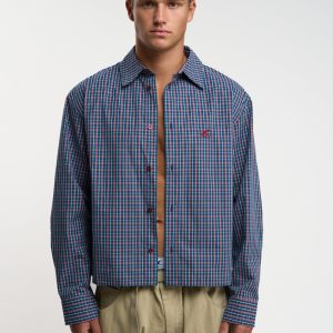 Bromantical Navy Checkered Shirt
