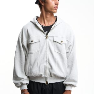 Mourice Light Grey Zipper