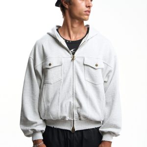 Mourice Light Grey Zipper