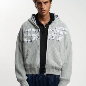 Brooks Grey Zipper Knit
