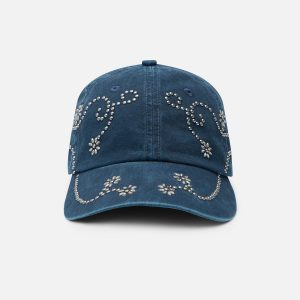 Flower Navy Cap