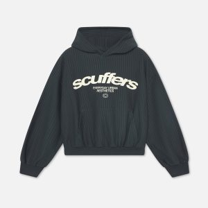 Iconic Dark Green Pinstripe Hoodie
