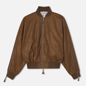 Lisbon Brown Bomber Jacket