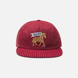 Pinstripe Burgundy Cap