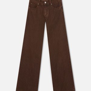 Pinstripe Carrie Brown Pants