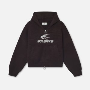 Roots Brown Knit Zipper