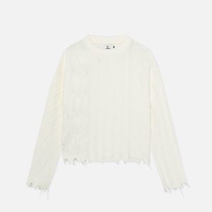 Oversized White Trench Jersey