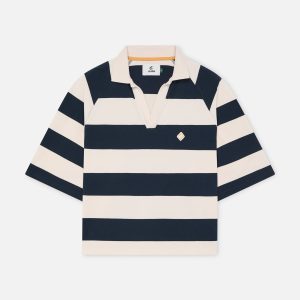 Signature Navy Striped Polo