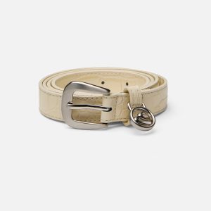 Slim Ecru Belt