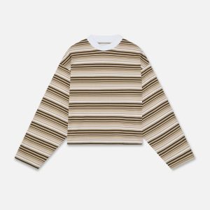 Sport Tech Brown Striped Longsleeve