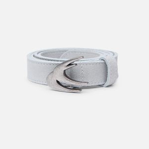 Suede White Belt