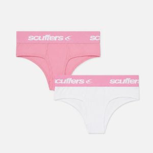 Basic White & Pink Shorties