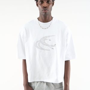 Earphones White T-Shirt