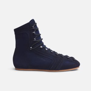 Iconic Navy Suede Boots